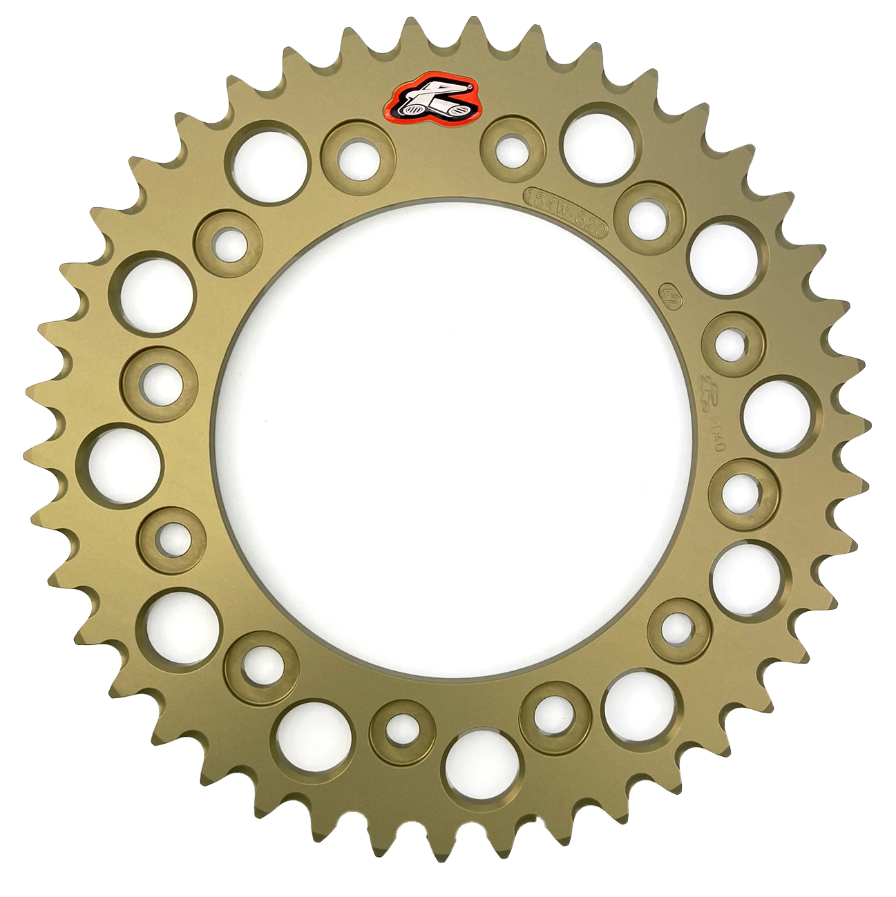 REAR SPROCKET ALLOY RENTHAL, ULTRALITE HARD ANODISED, TITANIUM 154W-520-42GRHA thumbnail 3