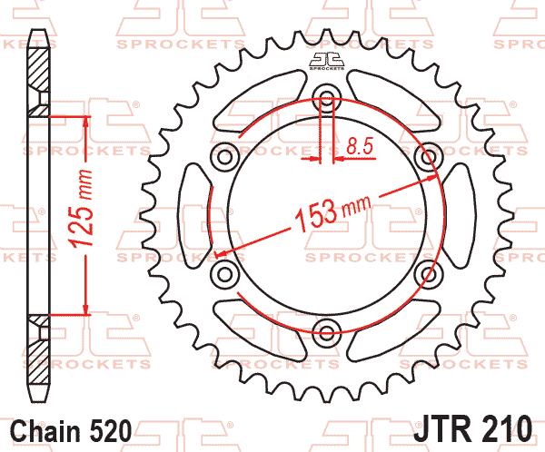 REAR SPROCKET STEEL JTR210.46 thumbnail 2