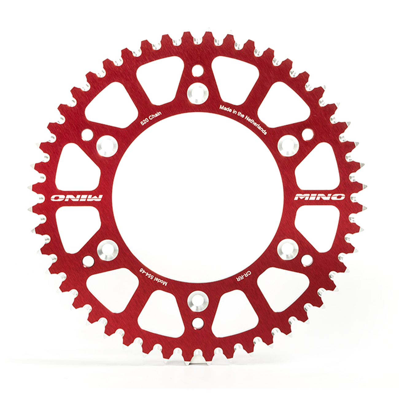 MINO REAR SPROCKET ALLOY RED 210, 25-554-52 RED image 1