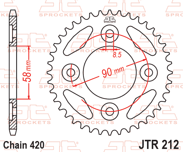 REAR SPROCKET JTR212.35 420 thumbnail 2