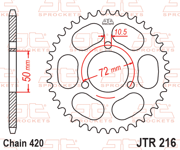 REAR SPROCKET JTR216.45 420 thumbnail 2