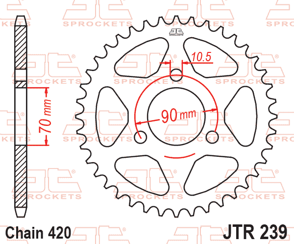 REAR SPROCKET JTR239.38 420 thumbnail 2