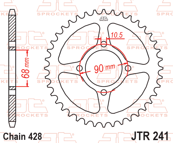 REAR SPROCKET JTR241.53 428 thumbnail 2