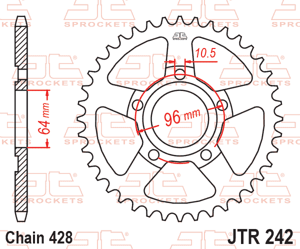 REAR SPROCKET JTR242.53 STEEL thumbnail 2
