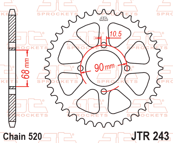 REAR SPROCKET JTR243.42 520 thumbnail 3
