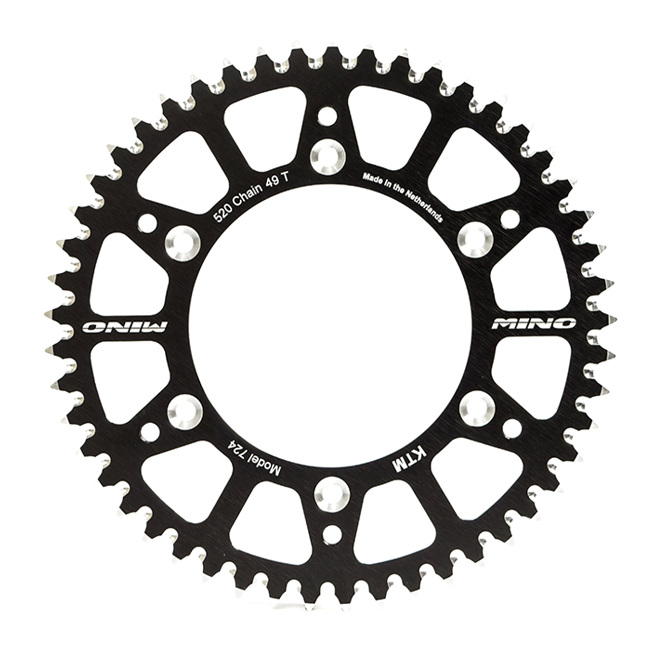 MINO REAR SPROCKET ALLOY BLACK 251, 25-850.520.38 image 1