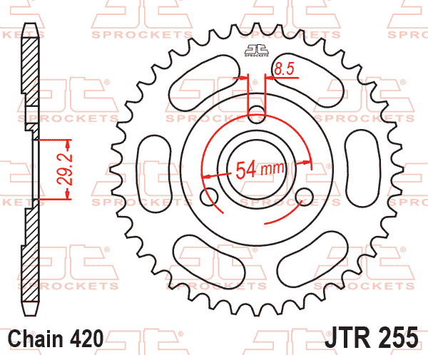 REAR SPROCKET JTR255.35 JT 420 thumbnail 2