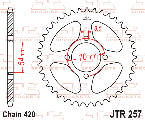 REAR SPROCKET JTR257.36 JT 420 thumbnail 2