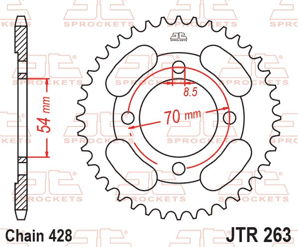 REAR SPROCKET JTR26.45 428 thumbnail 2