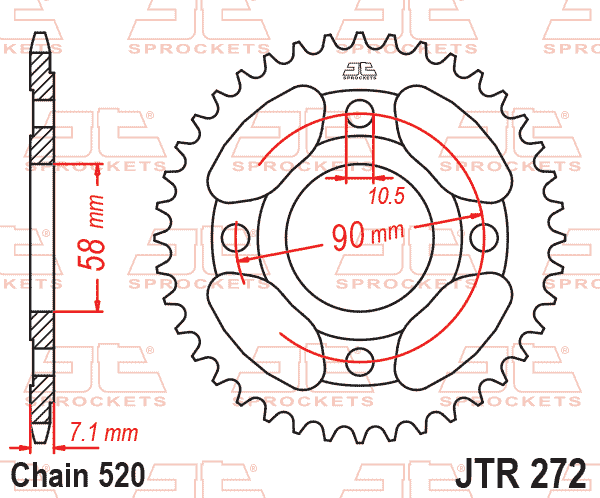 REAR SPROCKET JTR272.31 JT 520 thumbnail 2