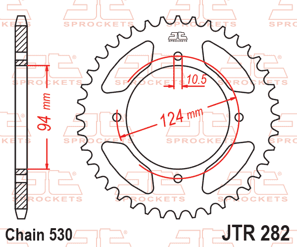 REAR SPROCKET JTR282.36 JT 530 thumbnail 2