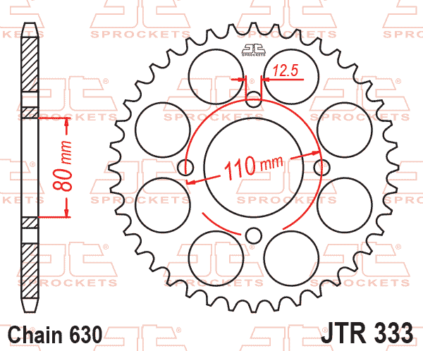 REAR SPROCKET JTR333.38 STEEL thumbnail 2