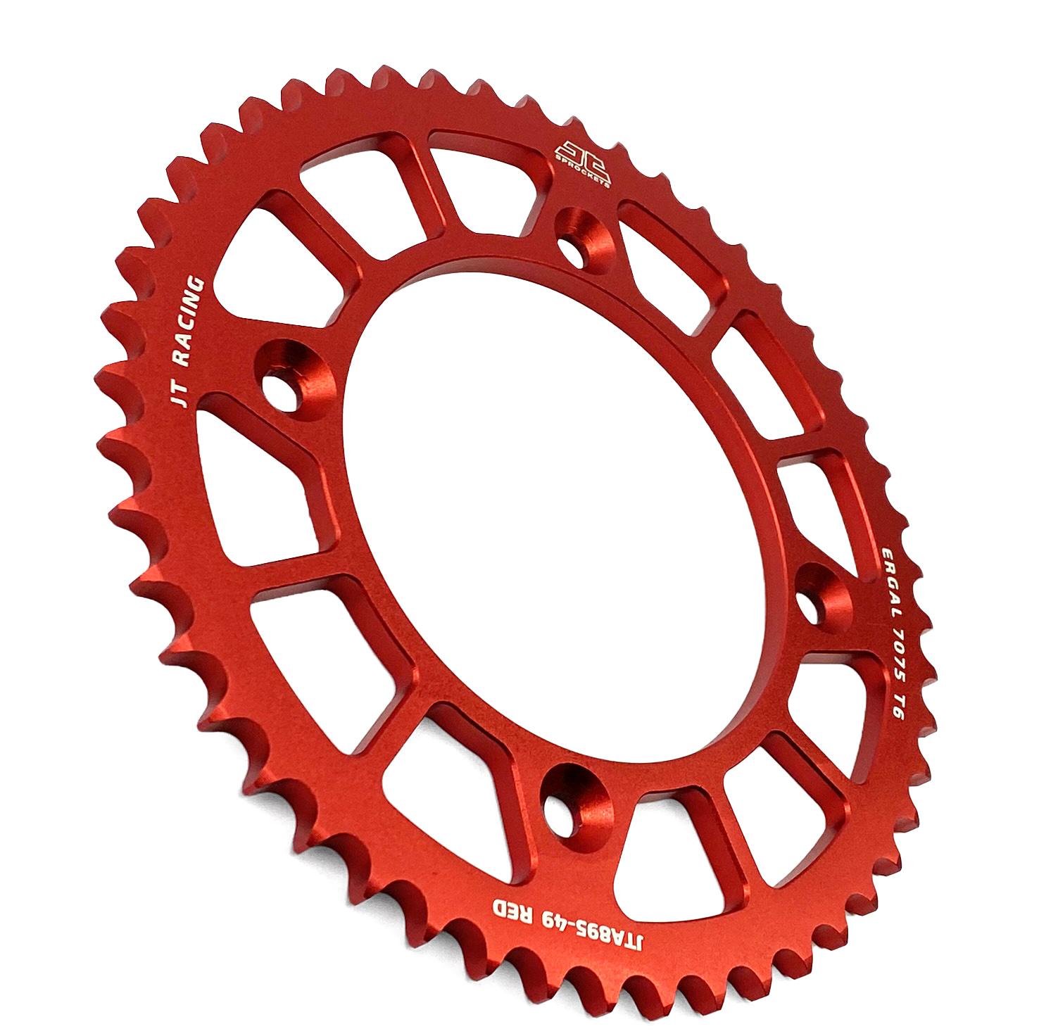 REAR SPROCKET ALLOY RED 441, JTA895.49RED 7075-T6 Aluminium thumbnail 3
