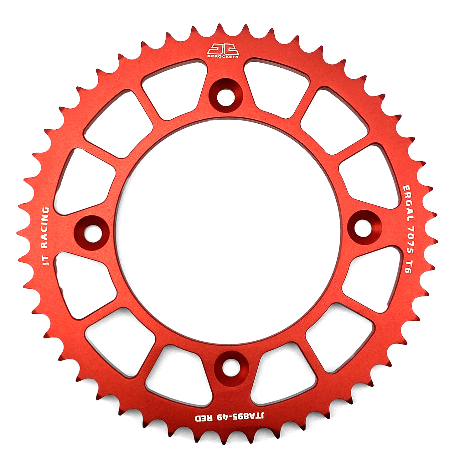 REAR SPROCKET ALLOY RED 441, JTA895.49RED 7075-T6 Aluminium thumbnail 2