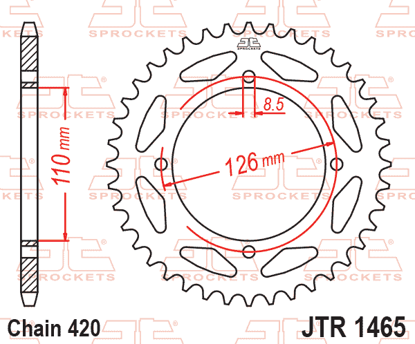 REAR SPROCKET STEEL JTR1465.46 thumbnail 2