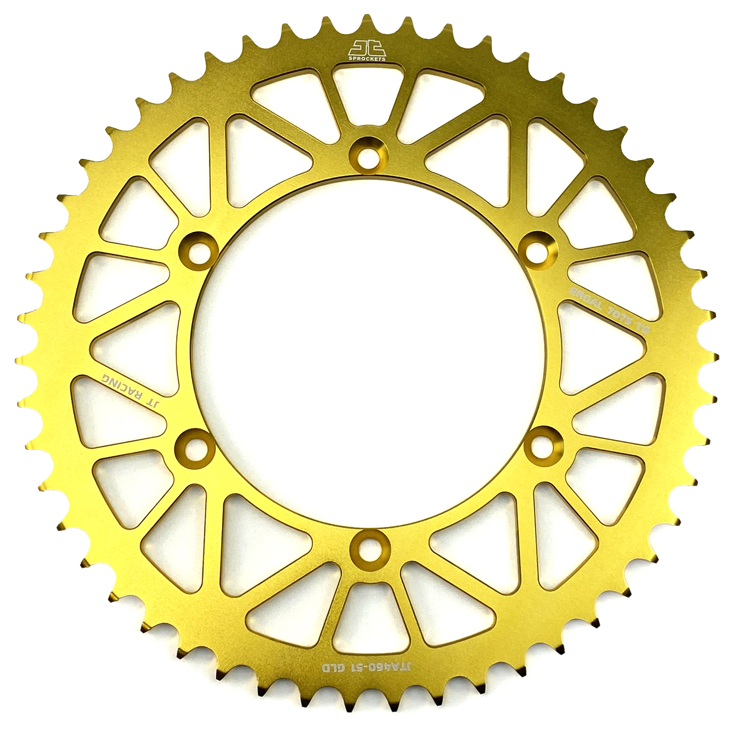 REAR SPROCKET ALLOY GOLD 460, JTA460.51GLD 7075-T6 Aluminium thumbnail 2