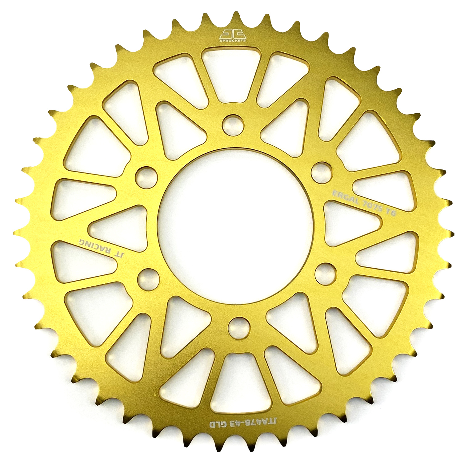 REAR SPROCKET JTA478.43GLD ALLOY, CHAIN 520 (7075-T6 Aluminium) thumbnail 2
