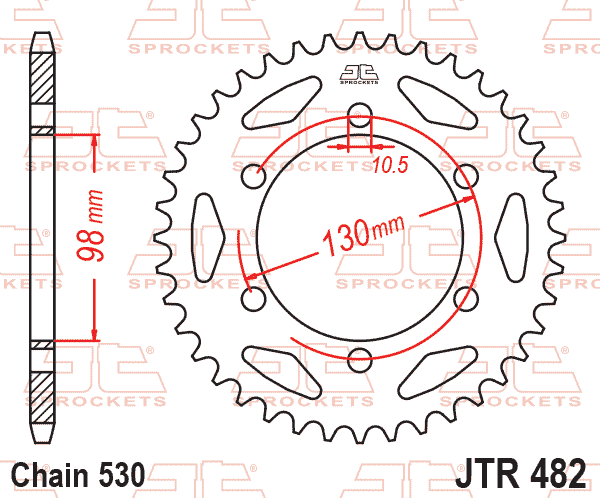 REAR SPROCKET JTR482.47 JT thumbnail 2