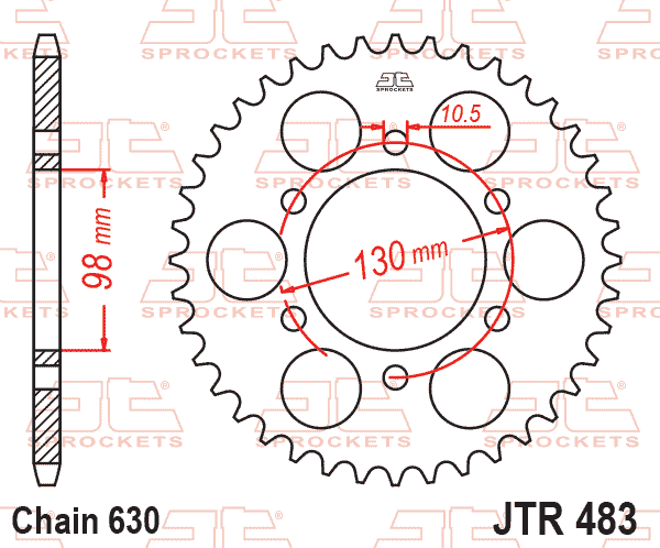 REAR SPROCKET JTR483.33 JT thumbnail 2