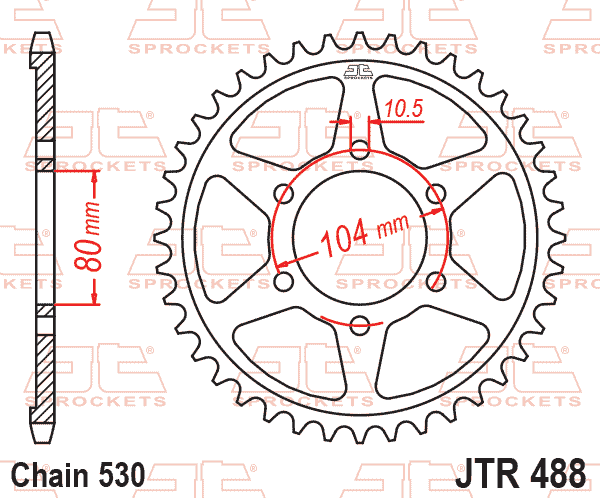 REAR SPROCKET JTR488.41 JT thumbnail 2