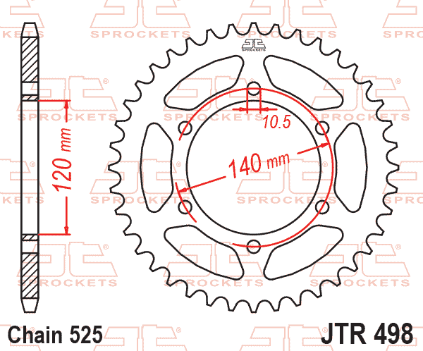 REAR SPROCKET JTR498.46 JT thumbnail 2