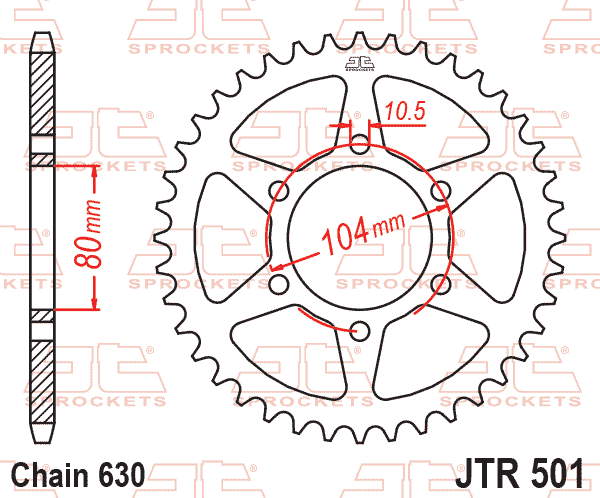 REAR SPROCKET JTR501.41 JT thumbnail 2