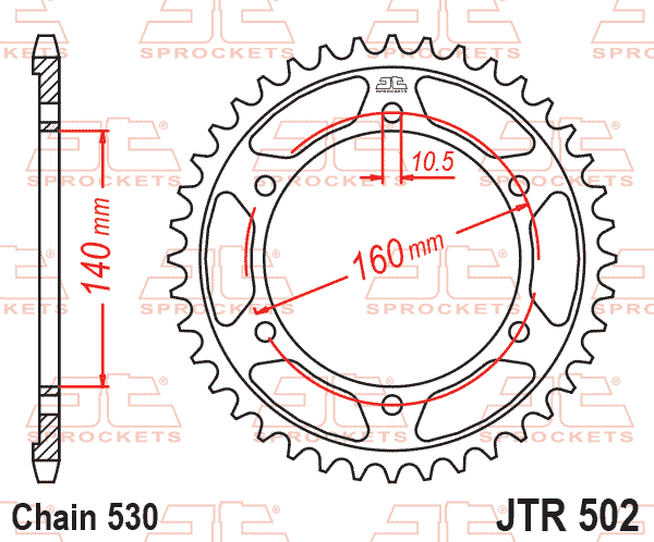 REAR SPROCKET JTR502.47 JT thumbnail 2