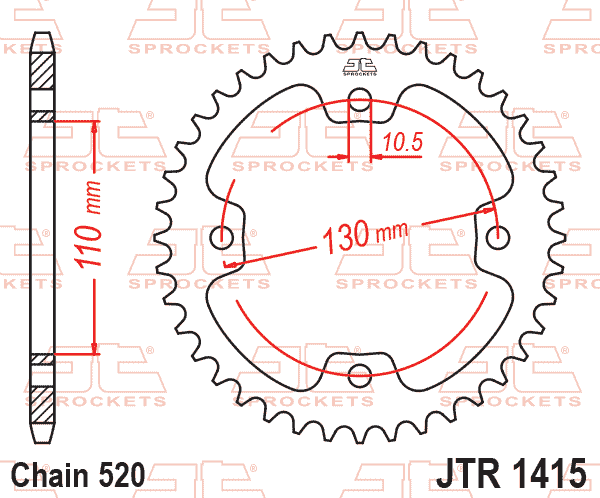 REAR SPROCKET JTR1415.38 KFX SR1415-38 thumbnail 2