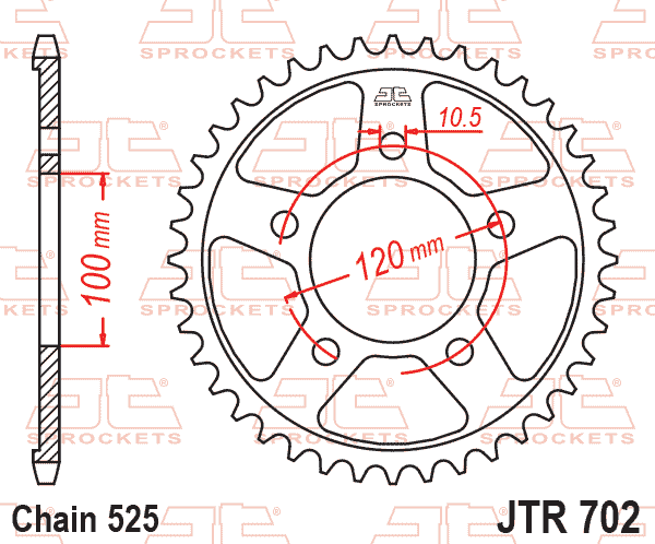 REAR SPROCKET JTR702.46 JT thumbnail 2