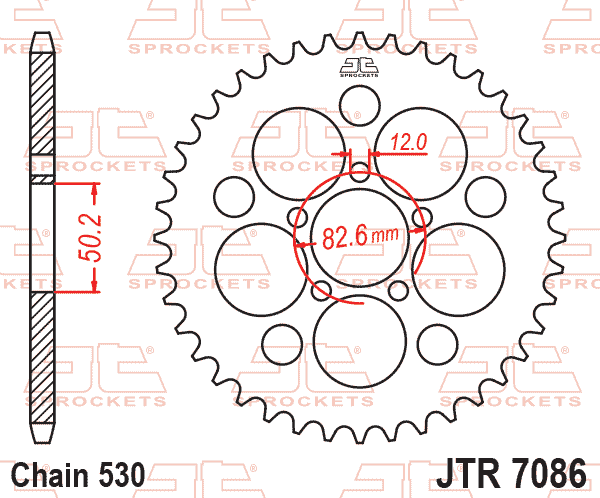 REAR SPROCKET JTR7086.48Z JT thumbnail 3