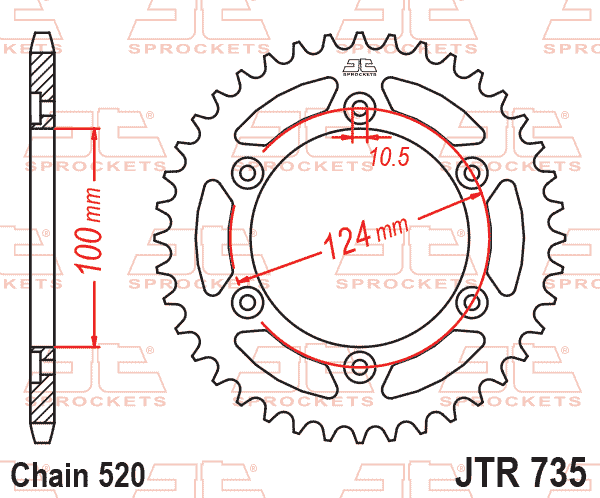 REAR SPROCKET STEEL JTR735.48 thumbnail 2
