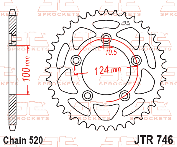 REAR SPROCKET JTR746.46 JT thumbnail 3