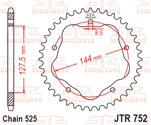 REAR SPROCKET STEEL JTR752.39 thumbnail 2