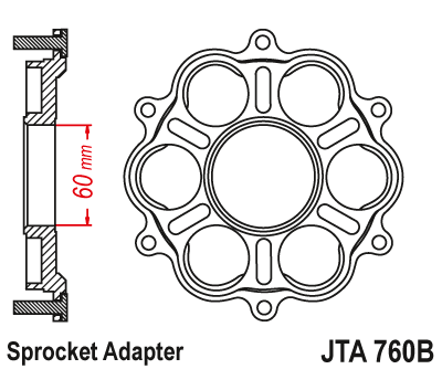 DUCATI CARRIER ALLOY JTA760B, 7075-T6 Aluminium Alloy thumbnail 4