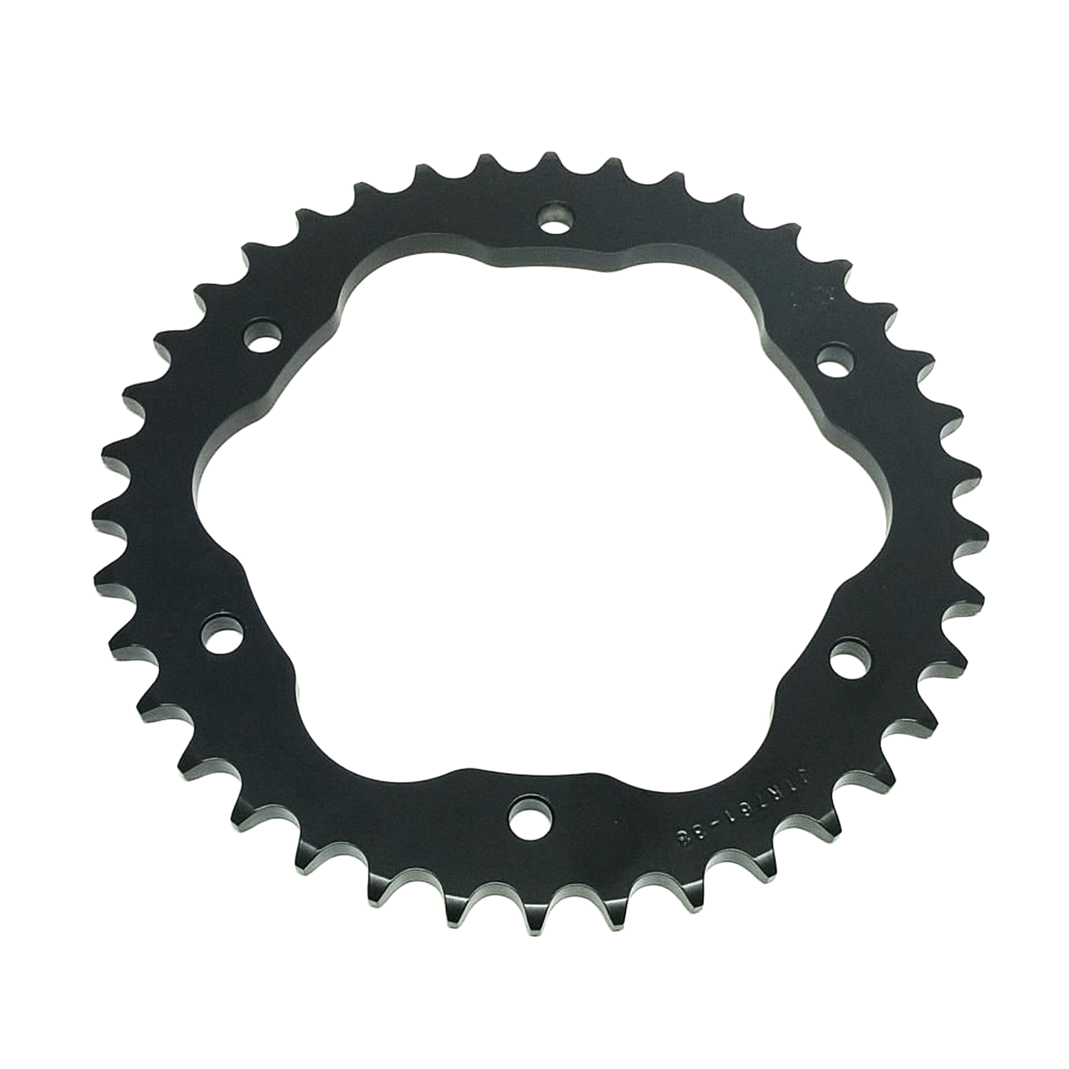 REAR SPROCKET STEEL JTR761.38 BLACK, DUCATI ROAD CHAIN TYPE 525 image 1
