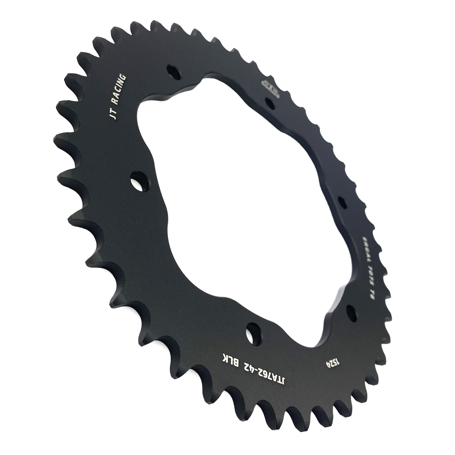 REAR SPROCKET ALLOY BLACK, JTA762.42BLK.7075-T6 Aluminium. DUCATI 520 Chain Conversion thumbnail 4