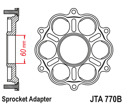 DUCATI CARRIER ALLOY JTA770B, 7075-T6 Aluminium Alloy thumbnail 4