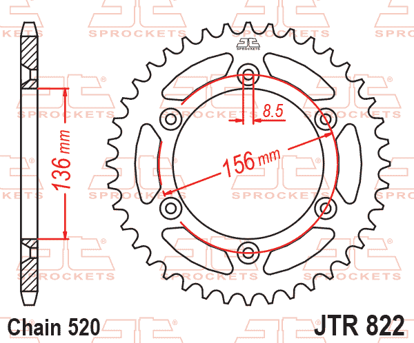 REAR SPROCKET STEEL JTR822.49 thumbnail 2