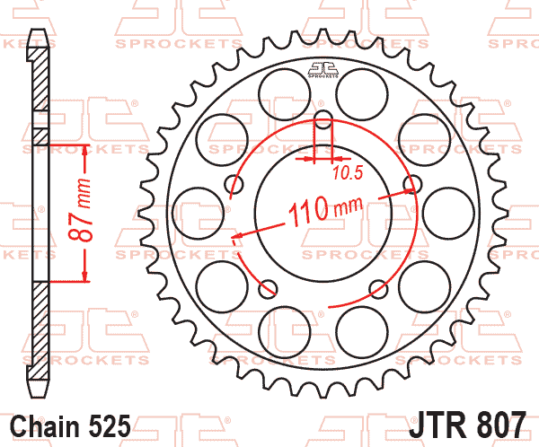 REAR SPROCKET STEEL JTR807.48 thumbnail 2