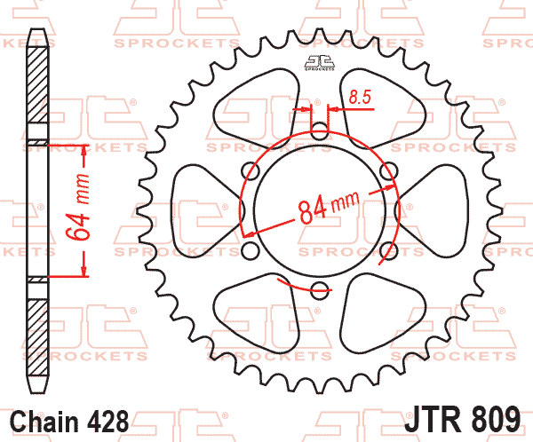 REAR SPROCKET JTR809.47 JT 428 thumbnail 2