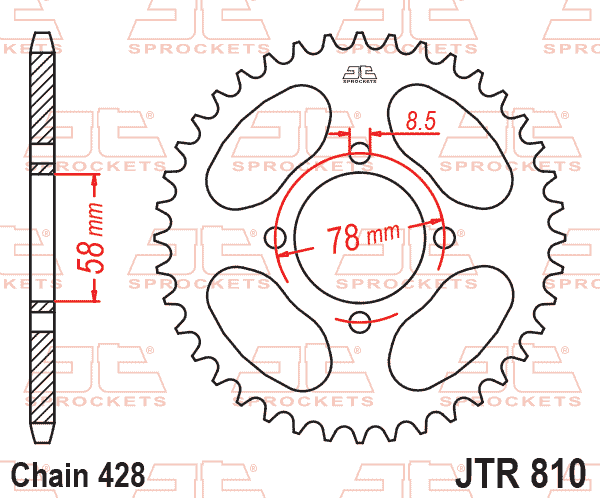 REAR SPROCKET JTR810.48 JT 428 thumbnail 2