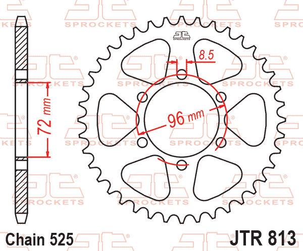 REAR SPROCKET JTR813.40 JT 520 thumbnail 2