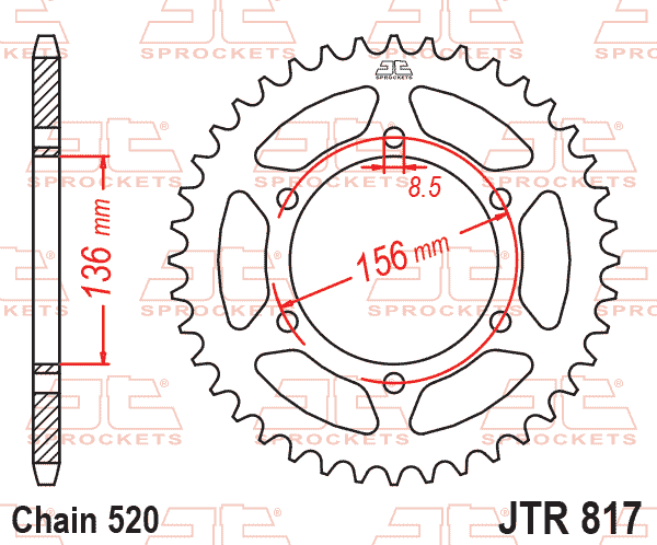 REAR SPROCKET STEEL JTR817.46 thumbnail 2