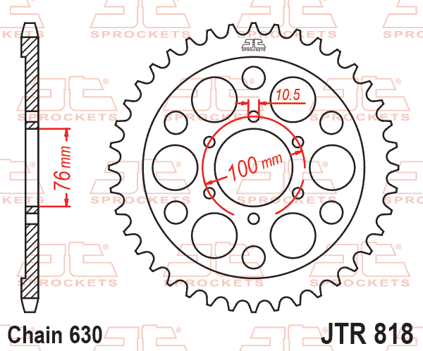 REAR SPROCKET JTR818.42 STEEL thumbnail 2
