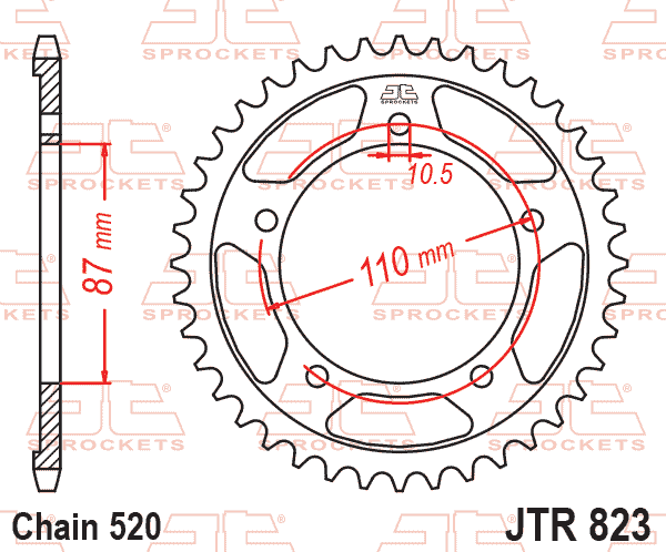 REAR SPROCKET STEEL JTR823.39 thumbnail 6