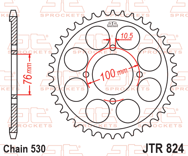 REAR SPROCKET STEEL JTR824.46 thumbnail 6