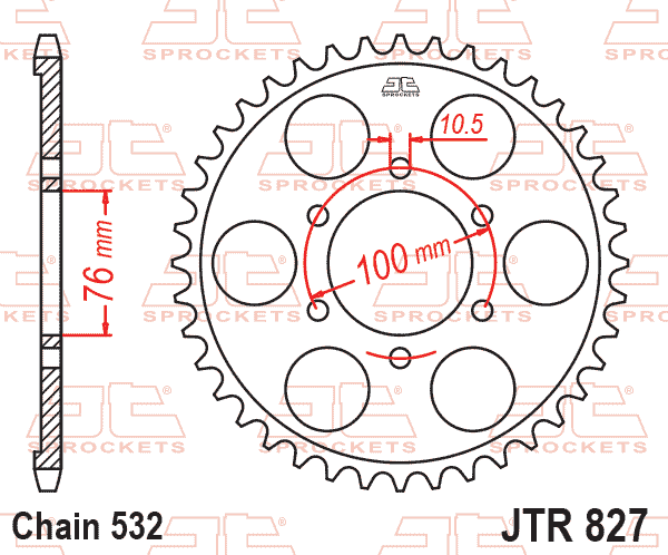 REAR SPROCKET JTR827.44 JT thumbnail 4