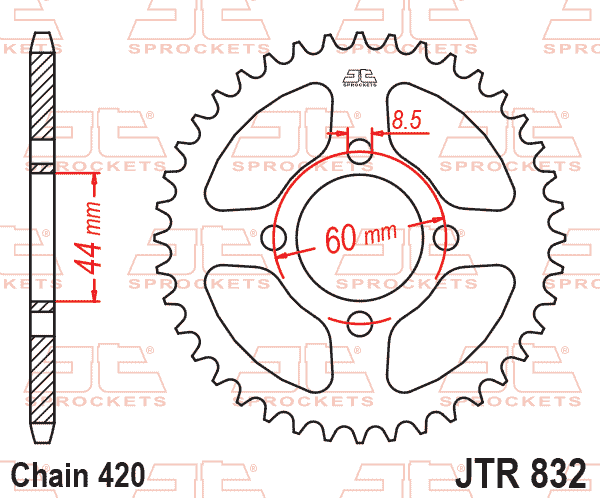 REAR SPROCKET JTR832.47 JT 420 thumbnail 3