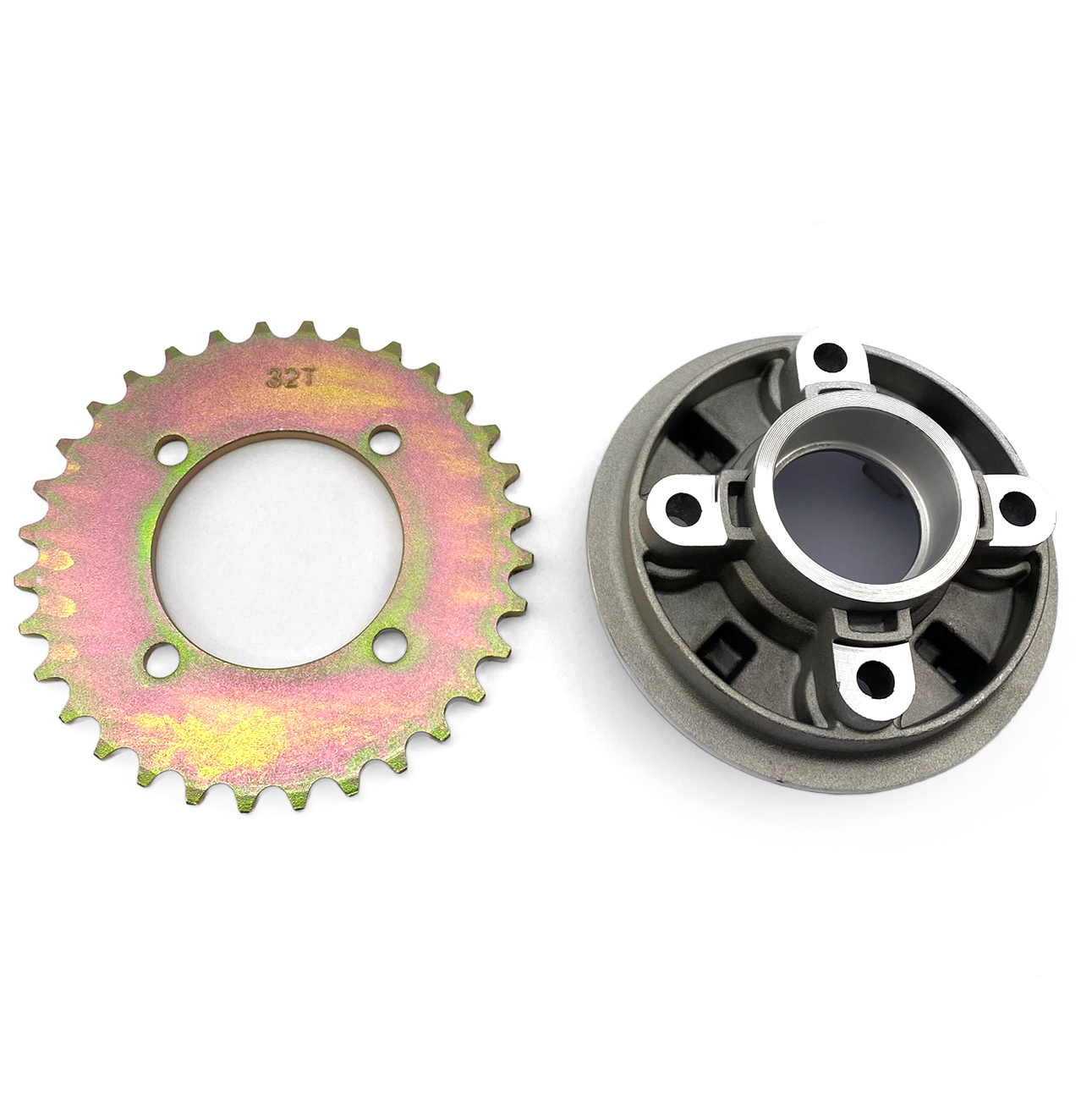 REAR SPROCKET & HUB ASSEMBLY 32T FOR YAMAHA PW80 & VARIOUS MODELS thumbnail 2