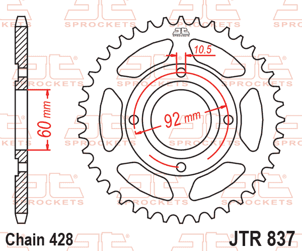 REAR SPROCKET JTR837.39 JT thumbnail 6